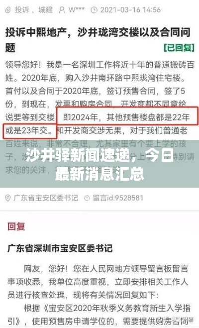 沙井驿新闻速递，今日最新消息汇总