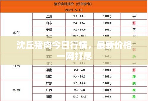 沈丘猪肉今日行情，最新价格一网打尽