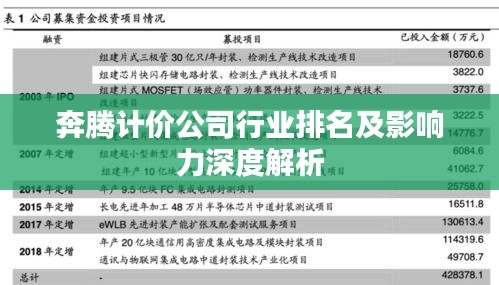 奔腾计价公司行业排名及影响力深度解析