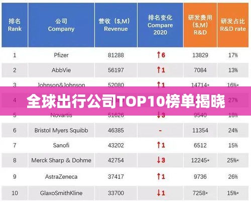 全球出行公司TOP10榜单揭晓