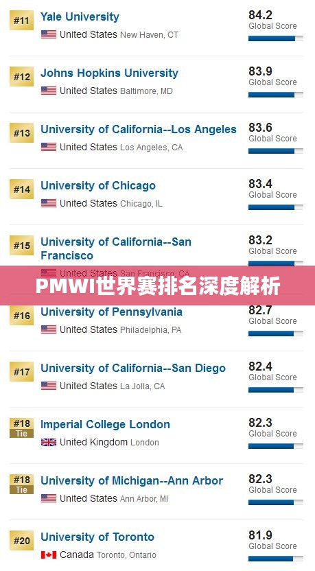PMWI世界赛排名深度解析