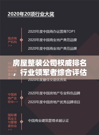 房屋整装公司权威排名，行业领军者综合评估报告