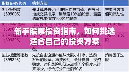 新手股票投资指南，如何挑选适合自己的投资方案