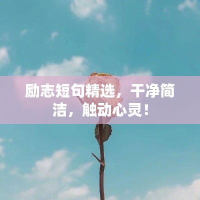 励志短句精选，干净简洁，触动心灵！
