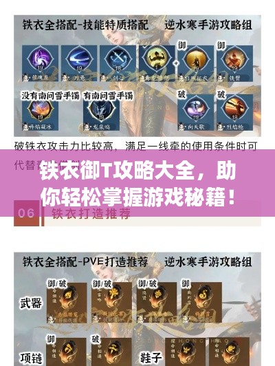 铁衣御T攻略大全，助你轻松掌握游戏秘籍！