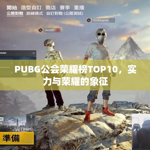 PUBG公会荣耀榜TOP10，实力与荣耀的象征