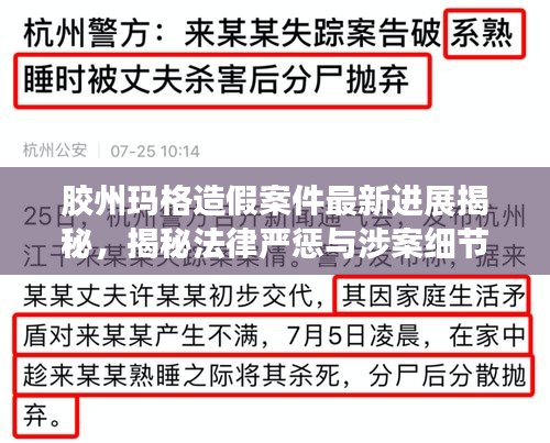 胶州玛格造假案件最新进展揭秘，揭秘法律严惩与涉案细节曝光！