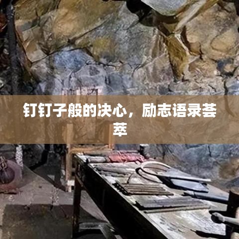 钉钉子般的决心，励志语录荟萃