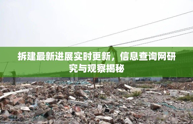 拆建最新进展实时更新，信息查询网研究与观察揭秘