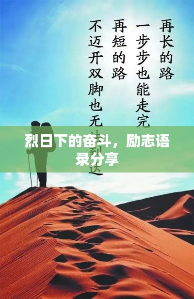 烈日下的奋斗，励志语录分享
