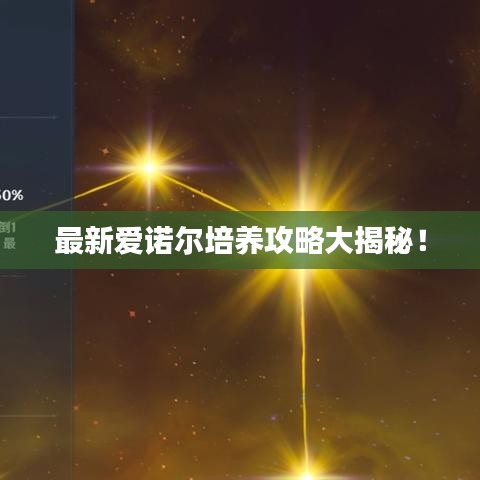 最新爱诺尔培养攻略大揭秘！