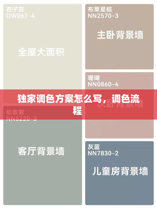 独家调色方案怎么写，调色流程 