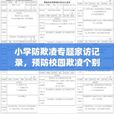 小学防欺凌专题家访记录，预防校园欺凌个别学生走访记录 