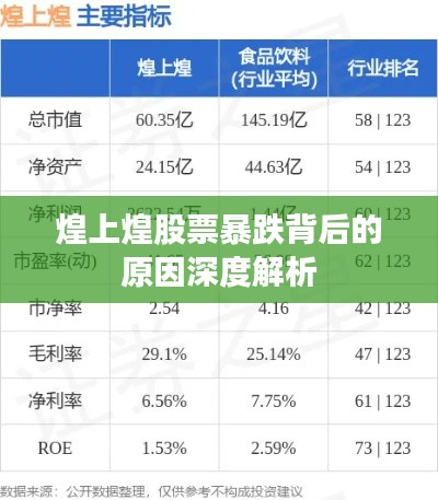 煌上煌股票暴跌背后的原因深度解析