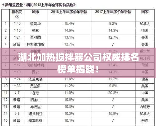 湖北加热搅拌器公司权威排名榜单揭晓！